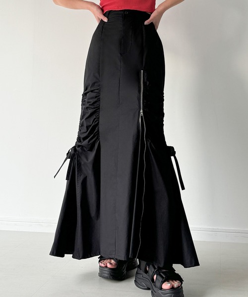 JUNOAH スカート オープンジップ マーメイドスカート : ZOZOTOWN Yahoo