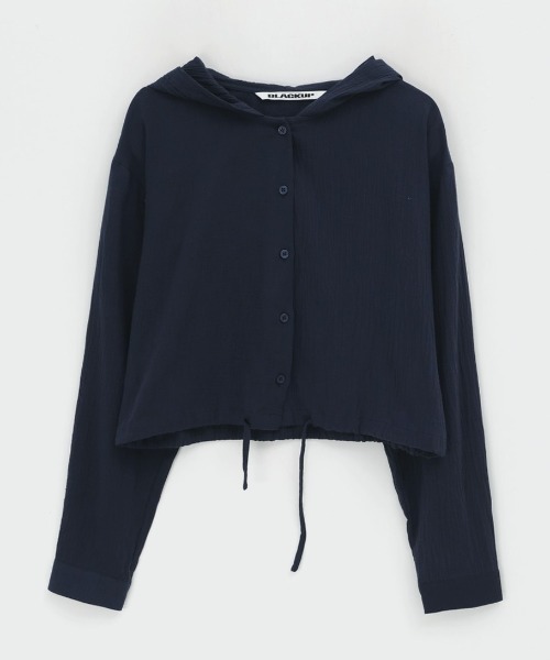 BLACKUP ブラウス シャツ 「MADE」 キッセンサマークロップ