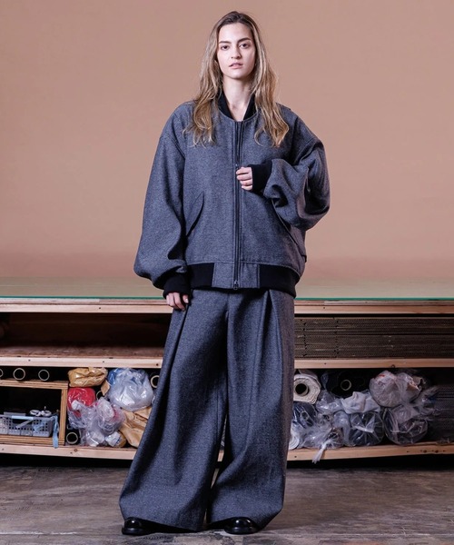 VOAAOV パンツ 「VOAAOV」 JAZZ NEP BROKEN TWILL Tuck Wide