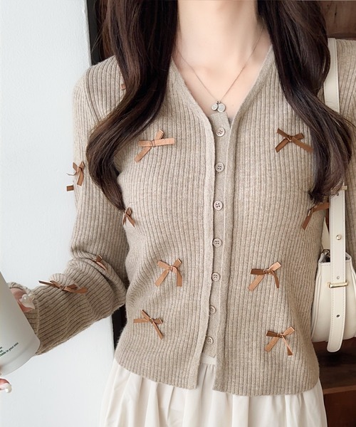 Milly   カシミヤ カーディガン  リボン Milly - Milly カシミヤ カーディガン リボンの通販 by MIST's shop