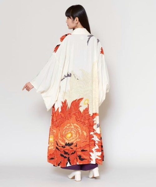 カーディガン 「カヤ」楚々花鳥UV長羽織 レディース カヤ カーディガン 「カヤ」楚々花鳥UV長羽織 レディース
