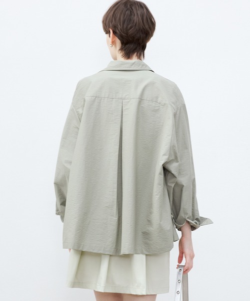 tageechita ブラウス シャツ 「tageechita」アシメトリフルイドシャツ