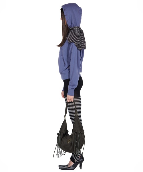 SCULPTOR メリーアシッドピールパーカーウォッシュド ブラック
