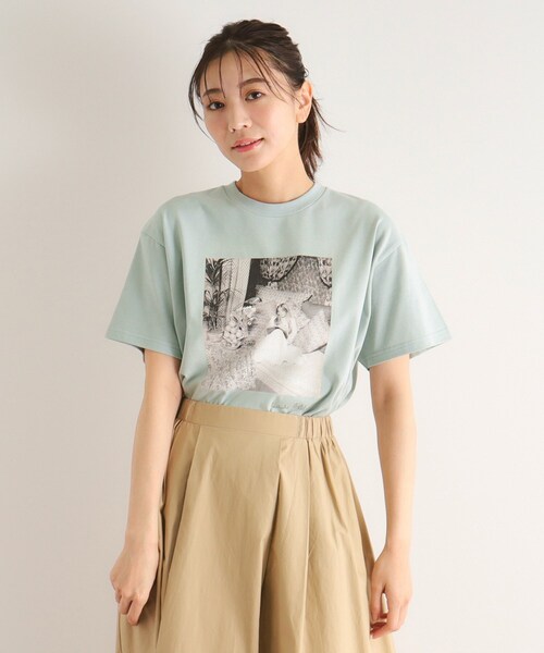 tシャツ 「大人気！日本製/Laura Ashley ヒストリーフォト」 第一号店 フォトTシャツ レディース LAURA ASHLEY tシャツ 「大人気！日本製/Laura Ashley
