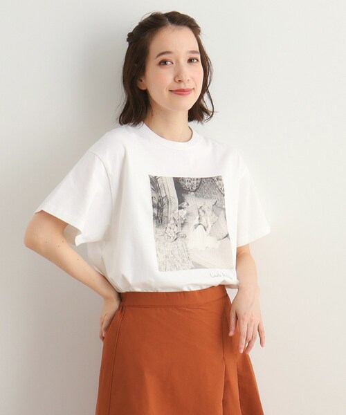 【一部店舗限定カラーあり大人気！日本製Laura Ashley ヒストリーフォト】ガール フォトTシャツ STORY掲載！/一部店舗限定カラーあり/大人気！日本製/Laura