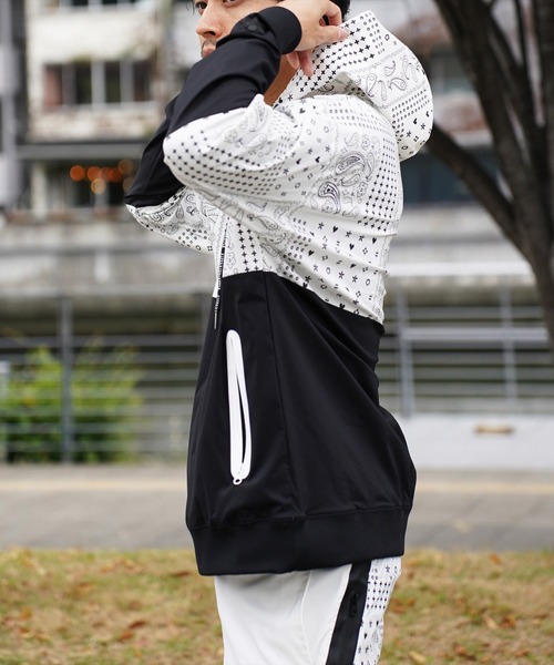 パーカー (RM)「LUXE/R GOLF」ストレッチ ブロード ペイズリー柄 バイ