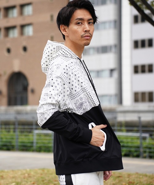 パーカー (RM)「LUXE/R GOLF」ストレッチ ブロード ペイズリー柄 バイ