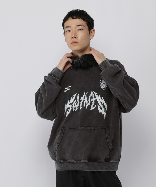 トレーナー スウェット 「UNISEX」SAINTPAIN／メタルピグメントフード レディース メンズ トレーナー スウェット 「UNISEX」SAINTPAIN／メタルピグメント