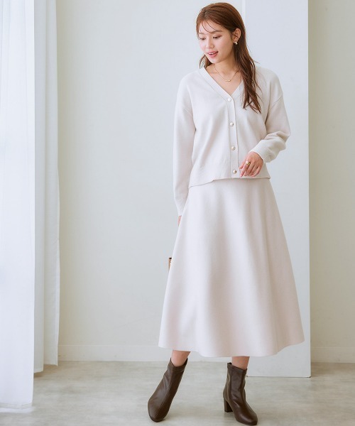 TAN / タン | 2019AW | デザイン ニットカーディガン | F | オフホワイト | レディース TAN（タン） | 2019AW | デザイン ニットカーディガン | F | オフ