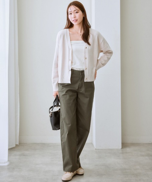 7days Life Styling カーディガン ゴールドボタンVネックニット