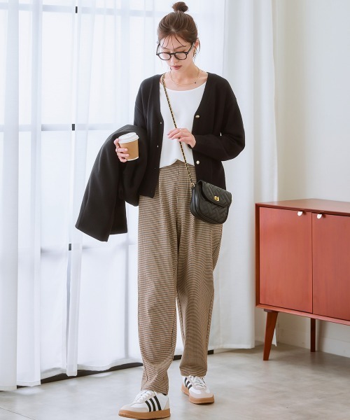 7days Life Styling カーディガン ゴールドボタンVネックニット