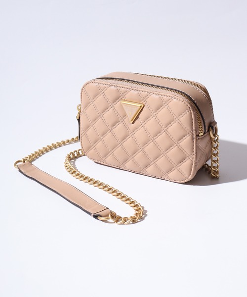 GUESS ゲス Y2K ショルダーバッグ スタッズ オーストリッチ型押し