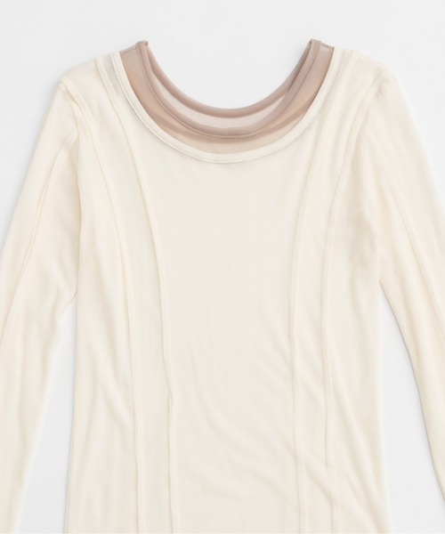 シアーメローステッチトップス　MAISON SPECIAL メゾンスペシャル シアーメローステッチトップス MAISON SPECIAL メゾンスペシャル