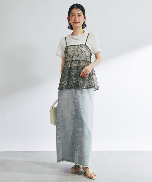un dix cors キャミソール チュール刺繍ビスチェ : ZOZOTOWN