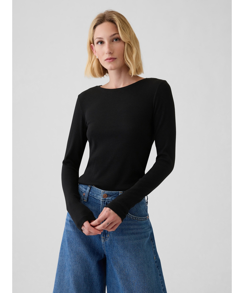 tシャツ モダンリブ GAPロゴ クロップドTシャツ レディース GAP tシャツ モダンリブ クロップドtシャツ レディース