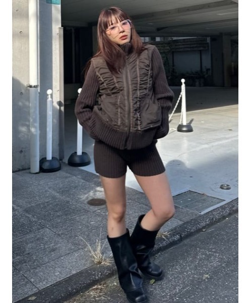 LAGUA GEM（ラグアジェム） パンツ RIB KNIT ショートパンツ