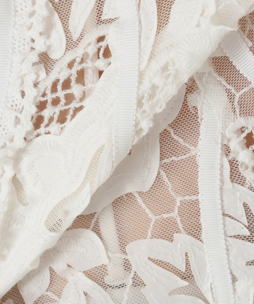 ブラウス シャツ IENA LA BOUCLE ストレッチレースシャツ レディース 予約》IENA LA BOUCLE ストレッチレースシャツ（シャツ