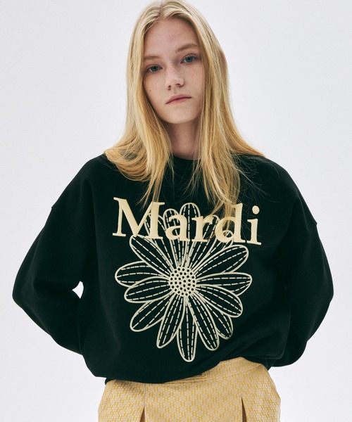 トレーナー スウェット SWEATSHIRT FLOWERMARDI NEEDLEWORK レディース Mardi Mercredi トレーナー スウェット SWEATSHIRT FLOWERMARDI