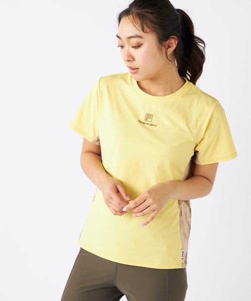 FILA tシャツ プリント切替半袖Tシャツ レディース : ZOZOTOWN