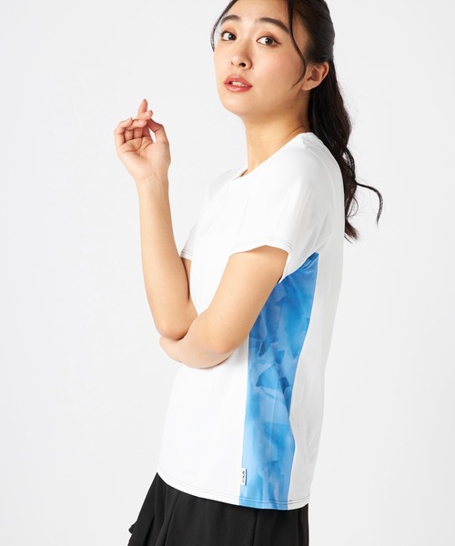 FILA tシャツ プリント切替半袖Tシャツ レディース : ZOZOTOWN
