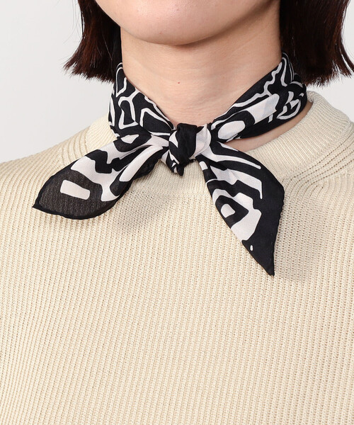 BLACK BARC ブラックバーク スカーフ バンダナ リング セット Bshop スカーフ バンダナ Bleck | シルククレープ レディース