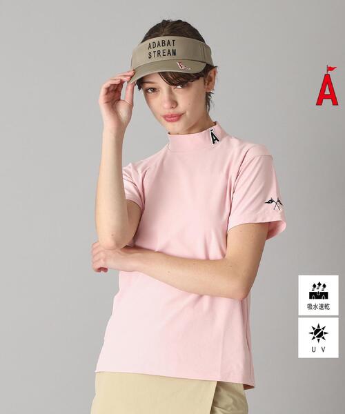 tシャツ UVカット/吸水速乾 ドライタッチモックネックT レディース