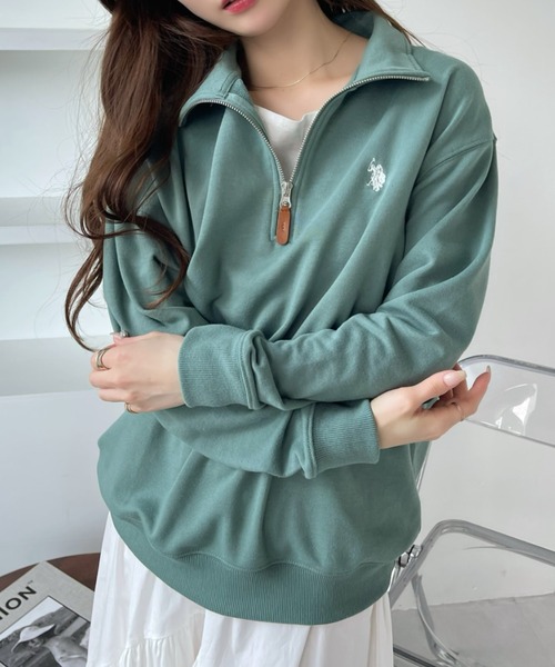 [U.S. POLO ASSN.] тренировочный cut and sewn M темно-синий женский 