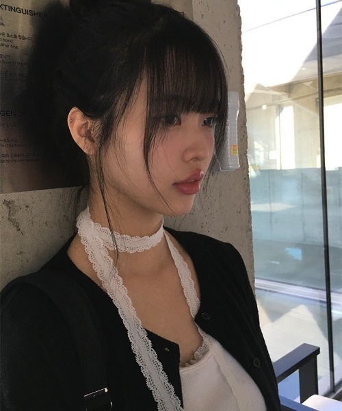 tシャツ フリルレース半袖Tシャツスカーフセット レディース anyonemore tシャツ フリルレース半袖Tシャツスカーフセット