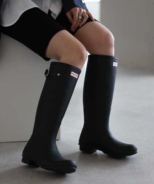 ★あさん専用★ HUNTER ブラック ロングレインブーツ Bonjour Sagan（ボンジュールサガン） 長靴 レインブーツ 「HUNTER