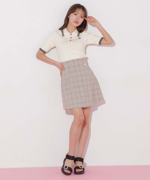 【新品未使用】jillbyjillstuart チェックミニスカート(Sサイズ) JILL by JILL STUART（ジルバイジルスチュアート） スカート ラップ風