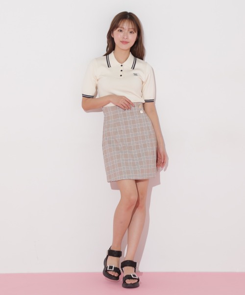 新品未使用 HOLIDAY ウォッシュドチェックラッフルストラップミニスカート JILL by JILL STUART（ジルバイジルスチュアート） スカート ラップ風