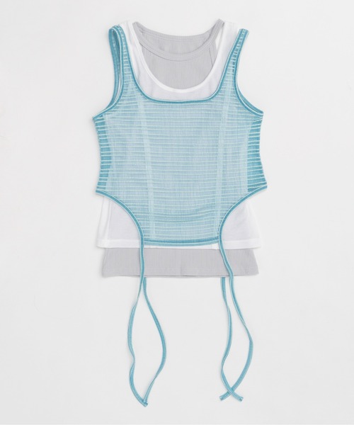 タンクトップ ノースリーブ Triple Layered Tank Top/トリプルレイヤードタンクトップ「MAISON SPECIAL/メゾンスペシ MAISON SPECIAL タンクトップ ノースリーブ Triple Layered Tank