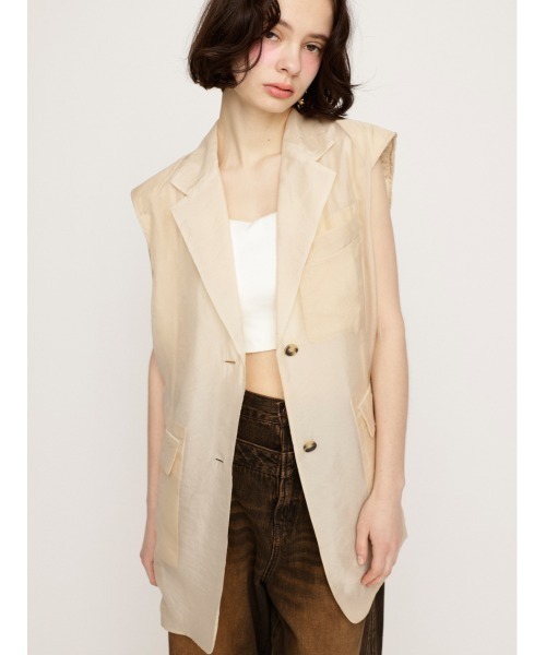 ベスト ジレ SHEER TAILOR VEST シアー テイラー ベスト レディース