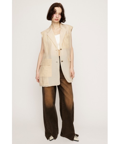 shéller、ジレ、ベスト SLY（スライ） ベスト ジレ SHEER TAILOR VEST シアー テイラー ベスト