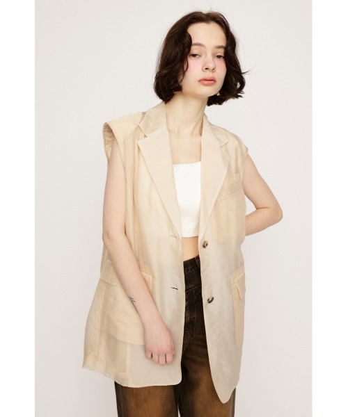 SLY（スライ） ベスト ジレ SHEER TAILOR VEST シアー テイラー ベスト