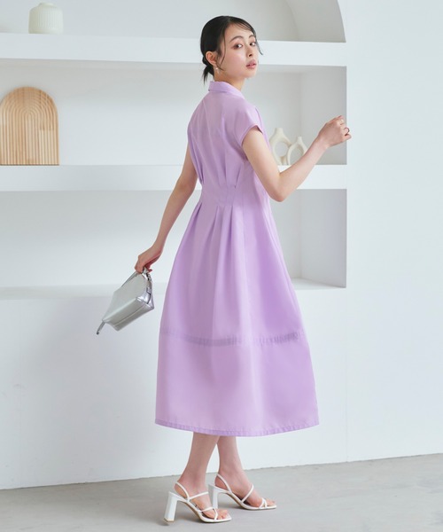 RUIRUE BOUTIQUE シャツワンピース 洗える ｜ ワンサイド フリル