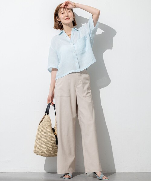 23区（ニジュウサンク） ブラウス シャツ 「Oggi7月号掲載/洗える