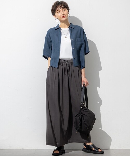 23区（ニジュウサンク） リネンシャツ ブラウス シャツ 半袖 「Oggi7月