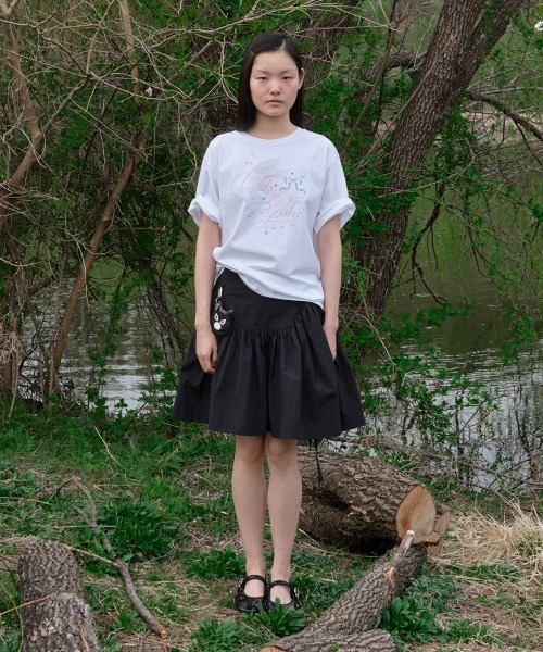 tシャツ 「X MINJUKIM」 OVERFIT KITTY T-SHIRT レディース
