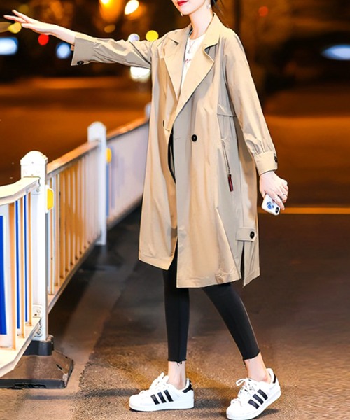 「Amulet」 トレンチコート M ベージュ レディース_画像4