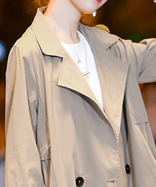 「Amulet」 トレンチコート M ベージュ レディース_画像7