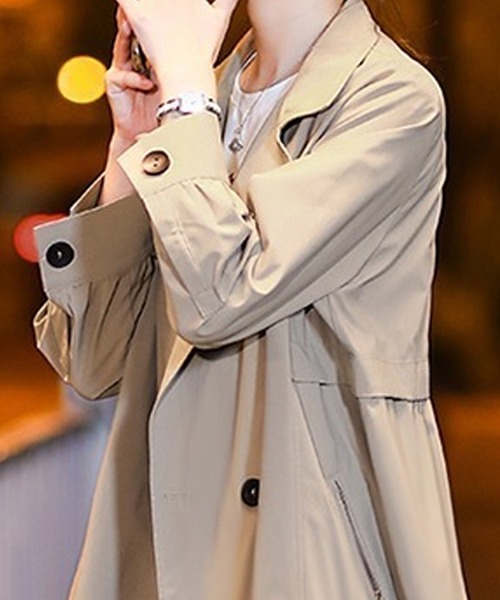 「Amulet」 トレンチコート M ベージュ レディース_画像8