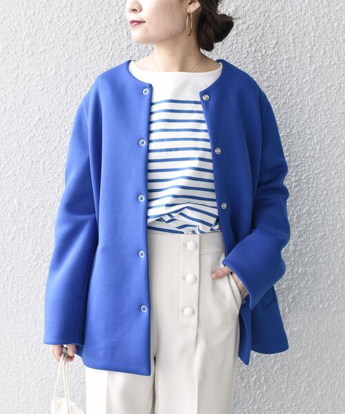 SHIPSノーカラージャケット ネイビー SHIPS Colors ジャケット ノーカラージャケット Colors:「手洗い