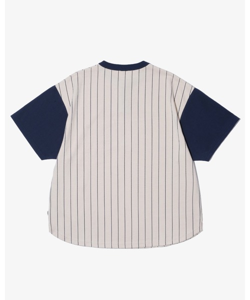 KEBOZ tシャツ STRIPE HENLEY NECK S/S TEE メンズ : ZOZOTOWN