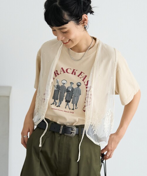 ベスト ジレ ナイロンシアー ベスト レディース FREAK'S STORE ベスト ジレ ナイロン レースベスト/シアーベスト