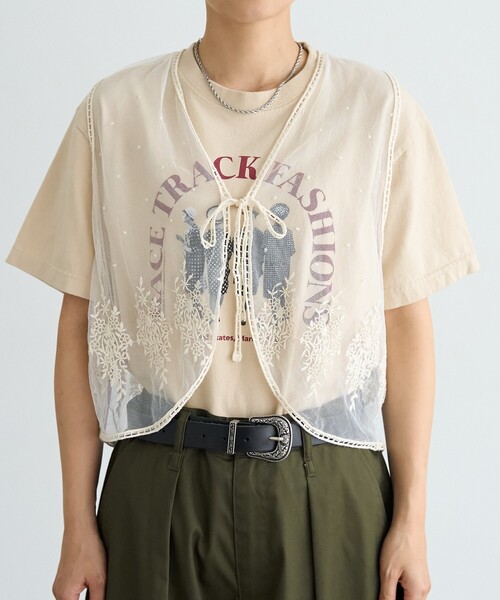 FREAK'S STORE ベスト ジレ ナイロン レースベスト/シアーベスト