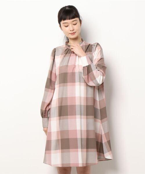 【新品】BLUE LABEL CRESTBRIDGE チェック ワンピース長袖 BLUE LABEL CRESTBRIDGE 「BLUE CRESTBRIDGE」 長袖ワンピース