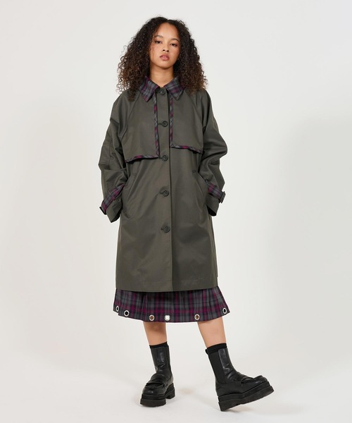 「TINA：JOJUN」 トレンチコート M グレー レディース_画像8