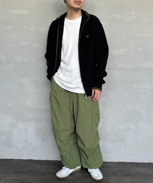ニット セーター 「WEB先行予約」「FRED PERRY/フレッドペリー」 別注 ハイネック ジップニットカーディガン レディース メンズ | FRED PERRY | 12
