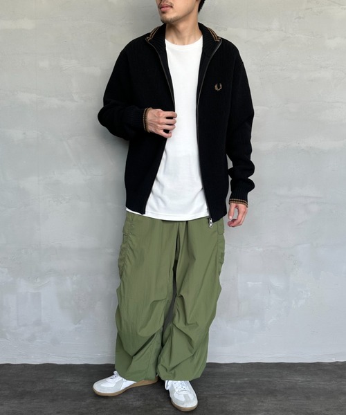 ニット セーター 「WEB先行予約」「FRED PERRY/フレッドペリー」 別注 ハイネック ジップニットカーディガン レディース メンズ FRED PERRY ニット セーター 「WEB先行予約」「FRED PERRY